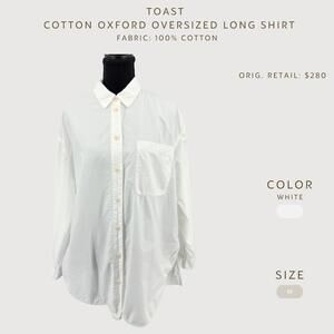 TOAST Organic Cotton Oxford Oversized Shirt M
